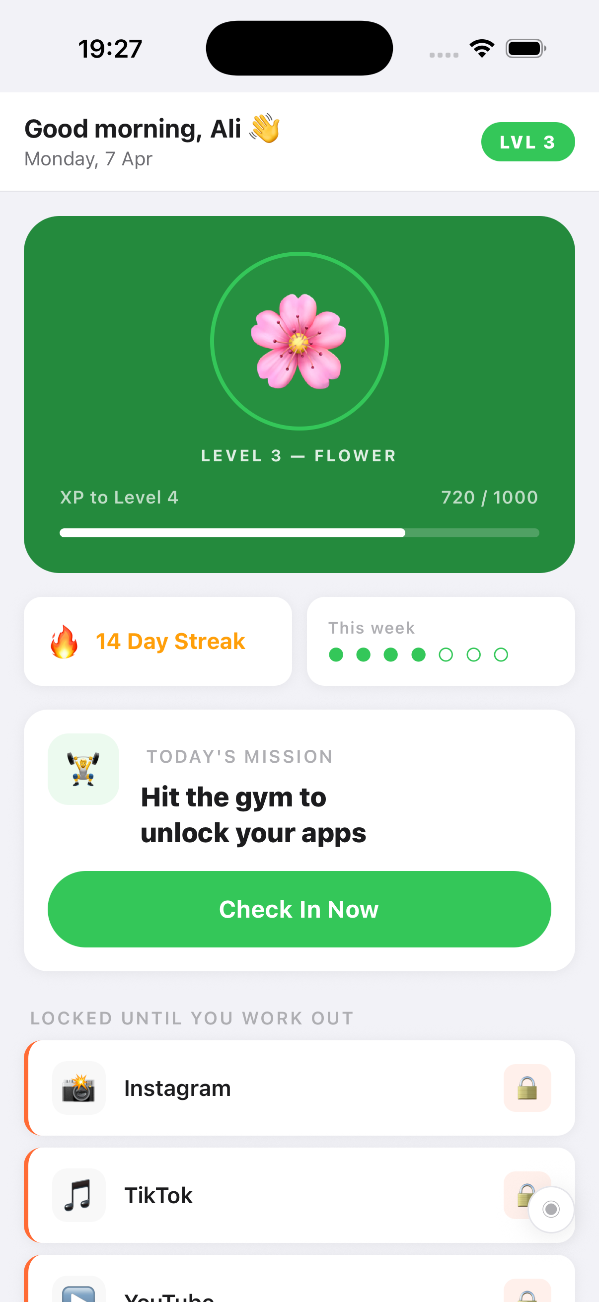 GymStake dashboard